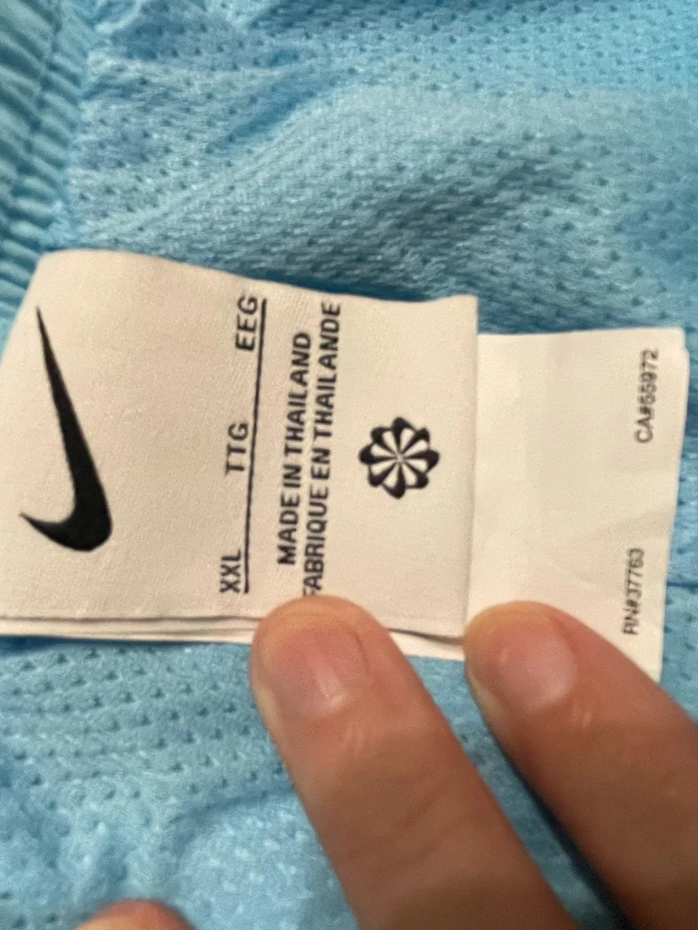 Nike Men’s Sky Blue Swim Shorts with White Drawstring